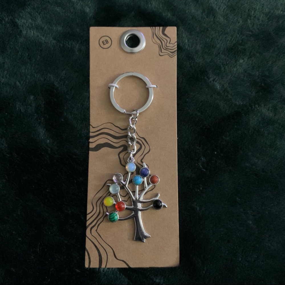 Stoned Tree Key Ring